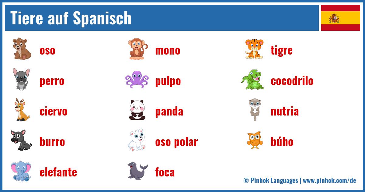 Tiere auf Spanisch