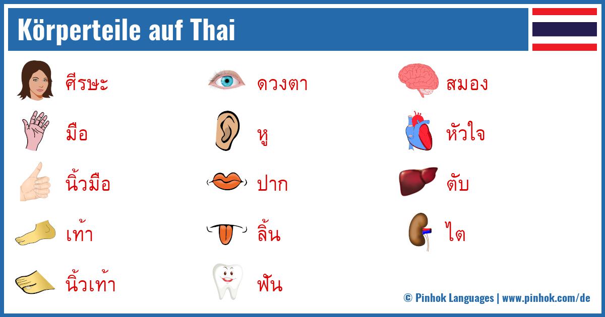 Körperteile auf Thai