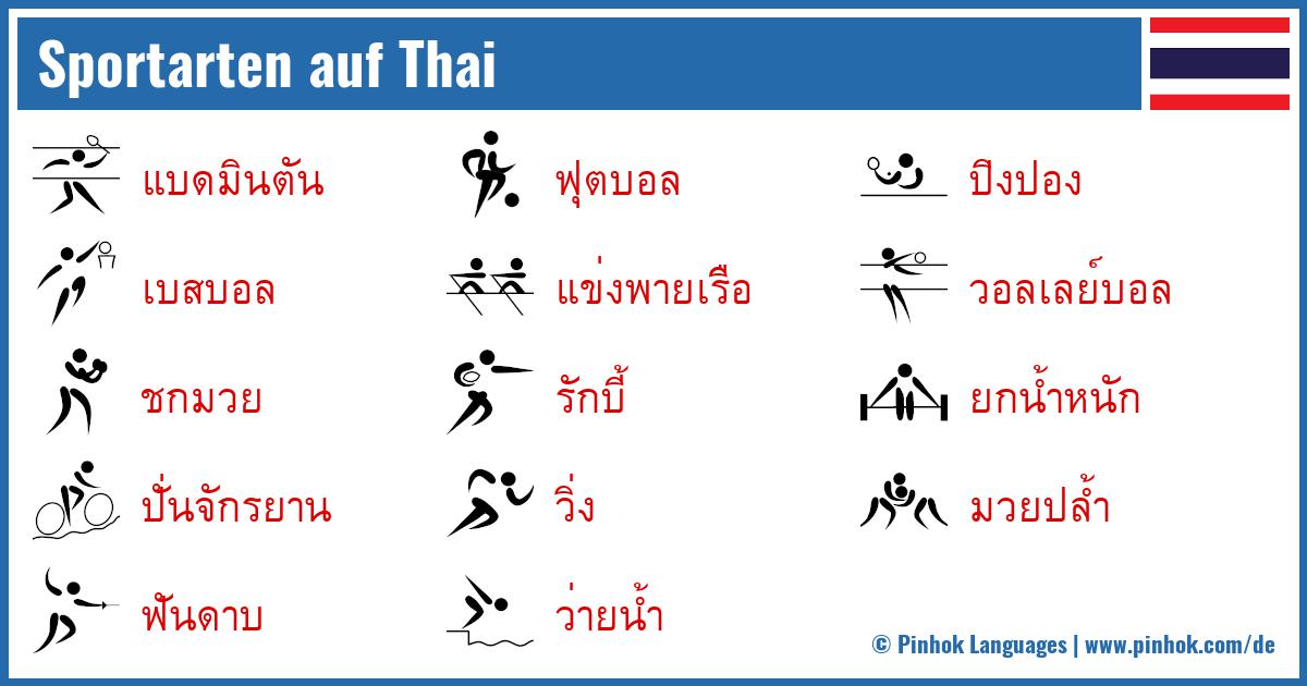 Sportarten auf Thai