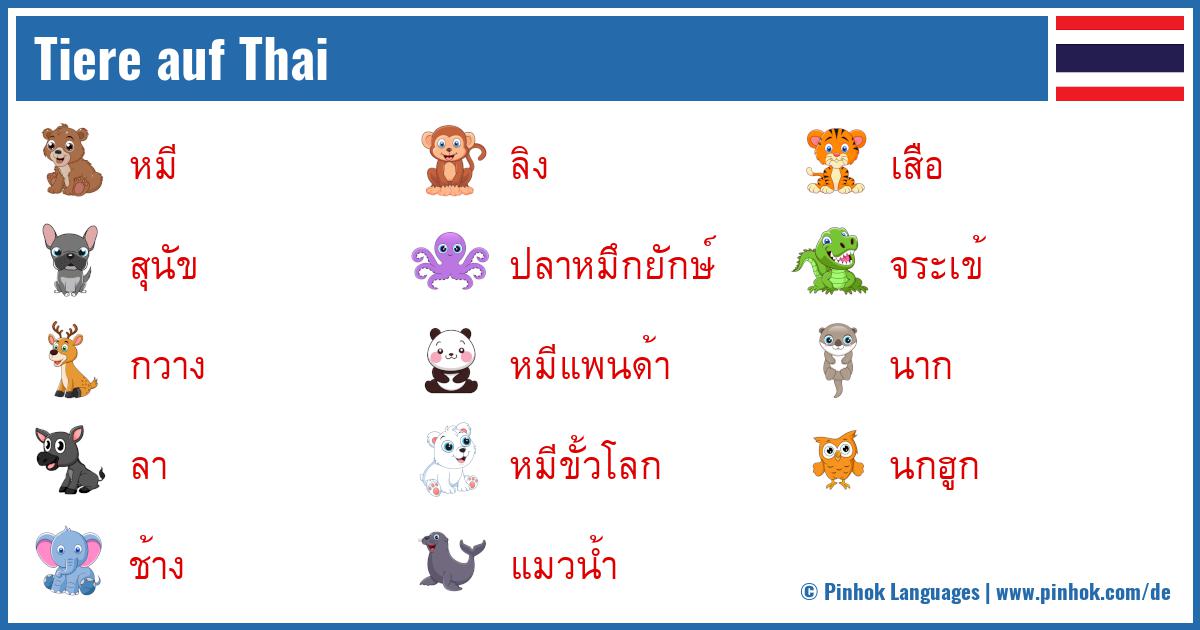Tiere auf Thai