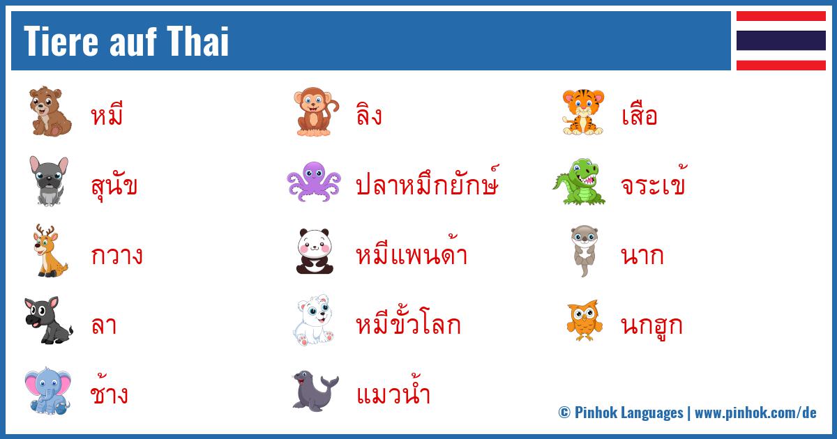 Tiere auf Thai
