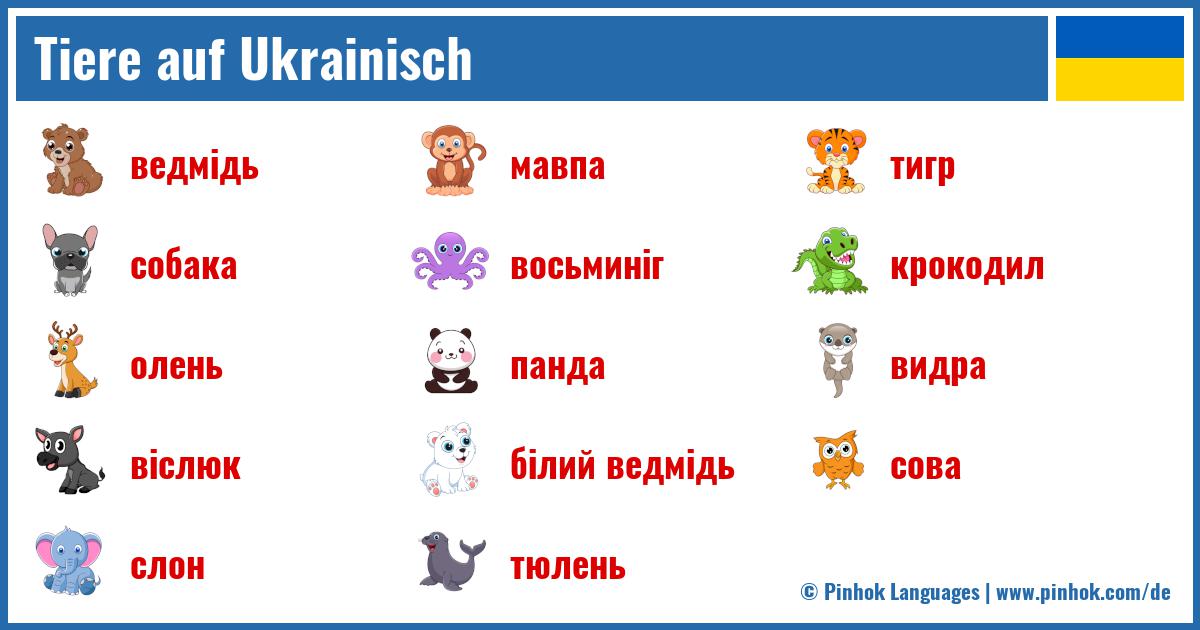 Tiere auf Ukrainisch