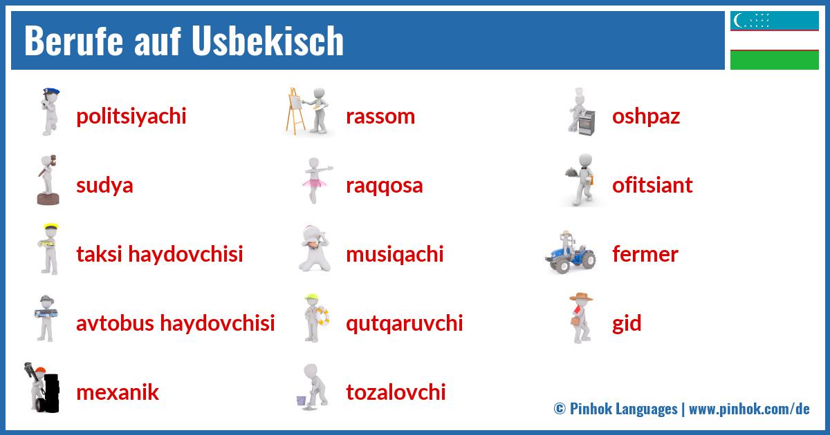 Berufe auf Usbekisch