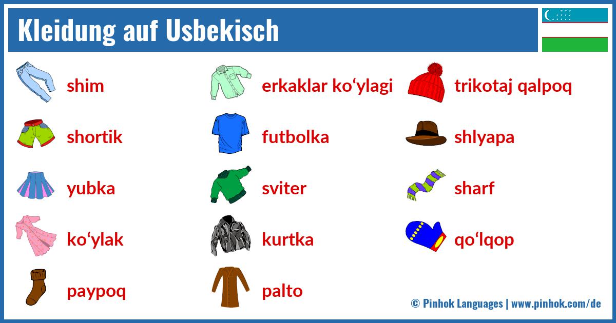 Kleidung auf Usbekisch
