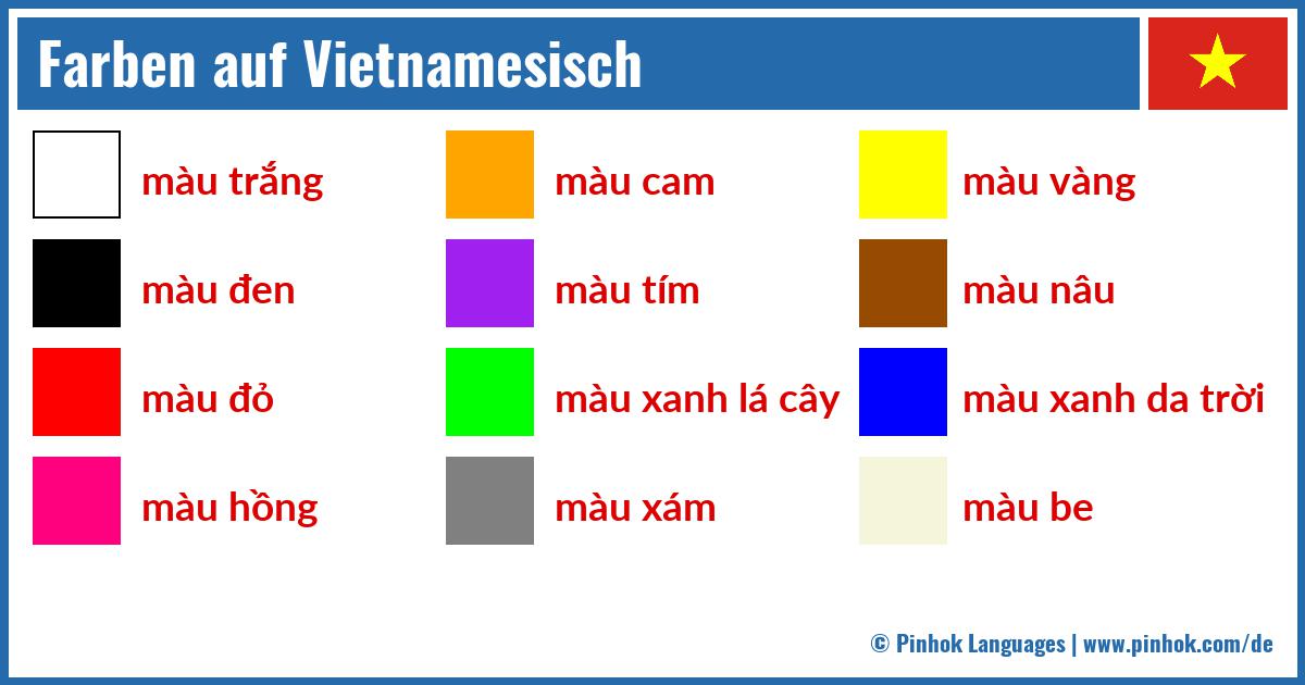 Farben auf Vietnamesisch