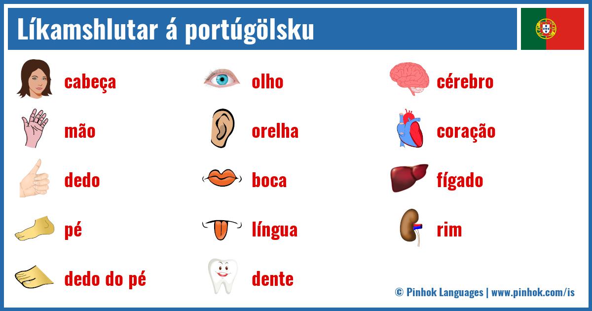 Líkamshlutar á portúgölsku