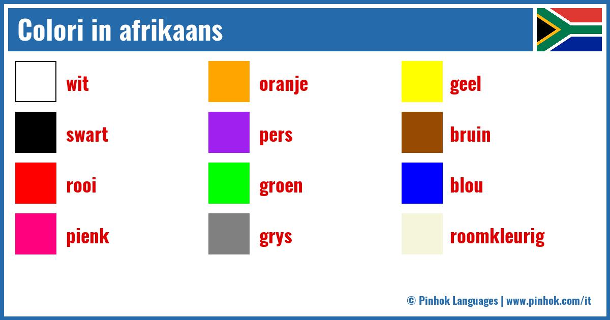 Colori in afrikaans