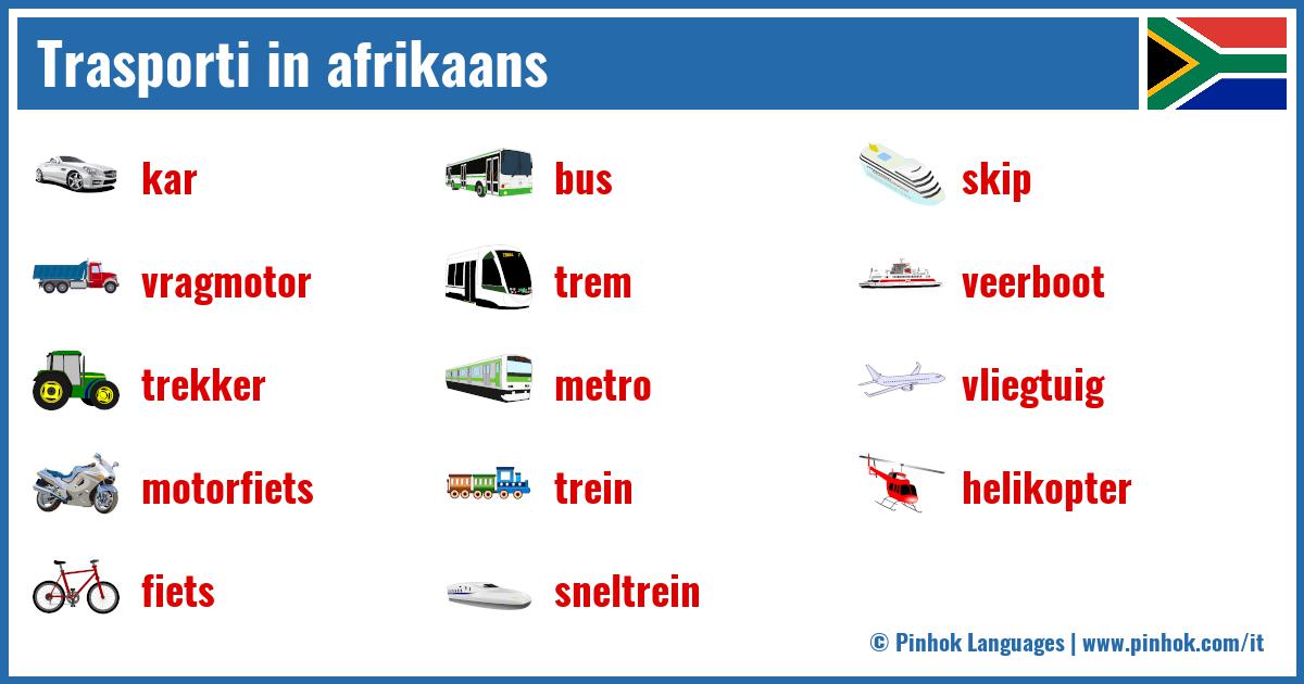 Trasporti in afrikaans
