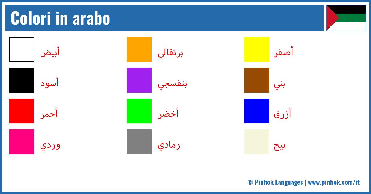Colori in arabo