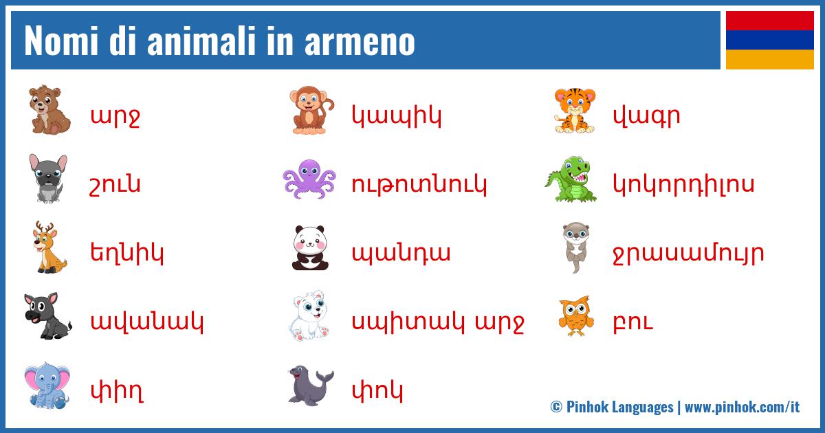 Nomi di animali in armeno