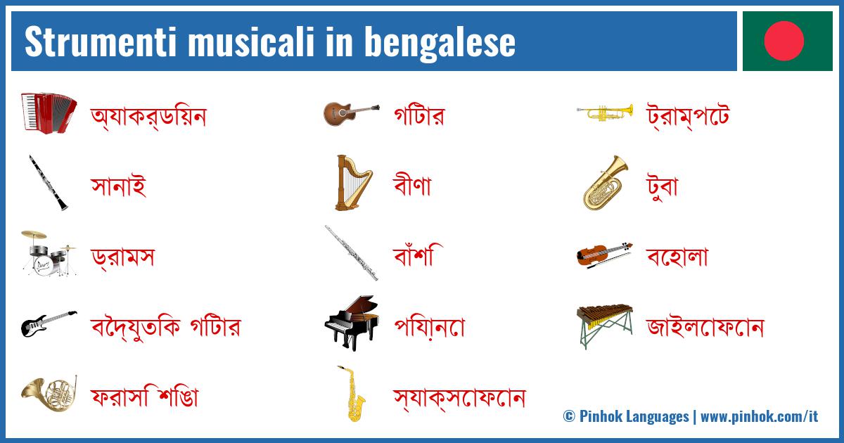 Strumenti musicali in bengalese