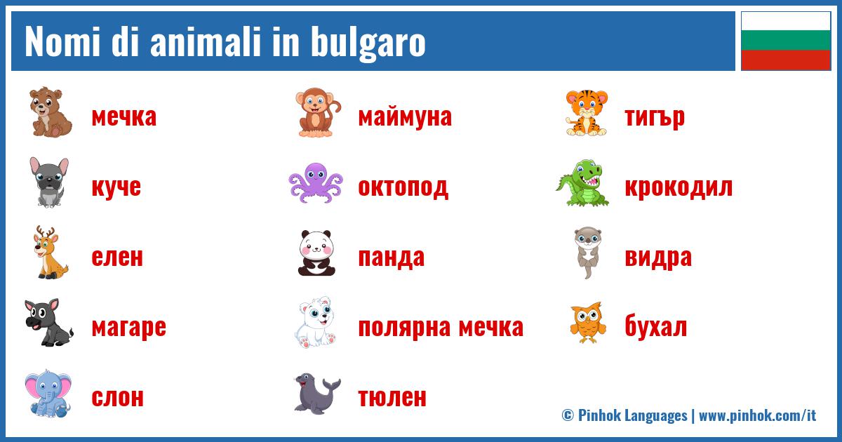 Nomi di animali in bulgaro