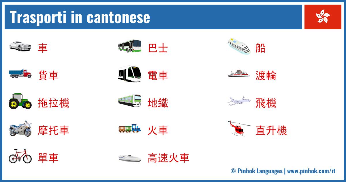 Trasporti in cantonese