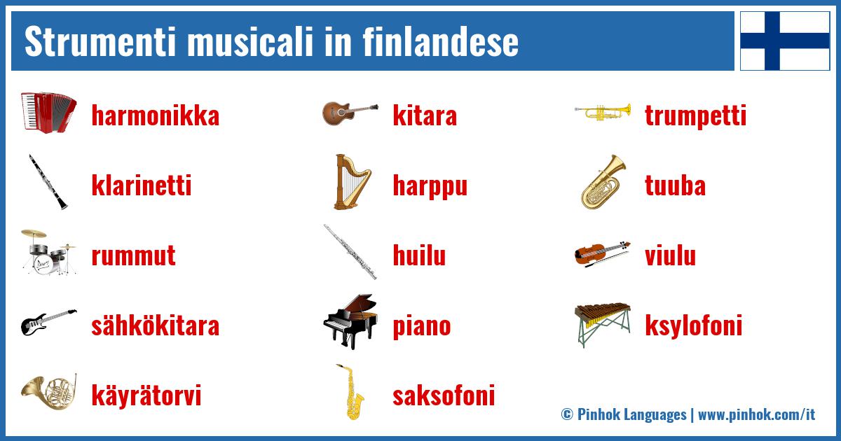 Strumenti musicali in finlandese