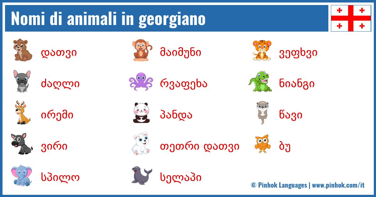 Nomi di animali in georgiano