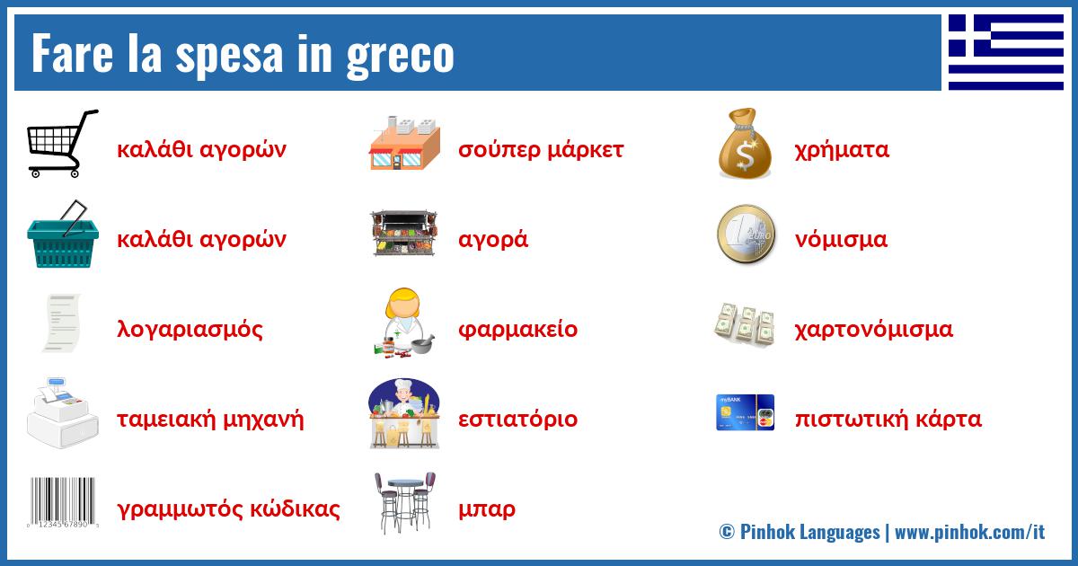 Fare la spesa in greco
