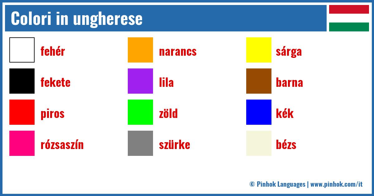 Colori in ungherese