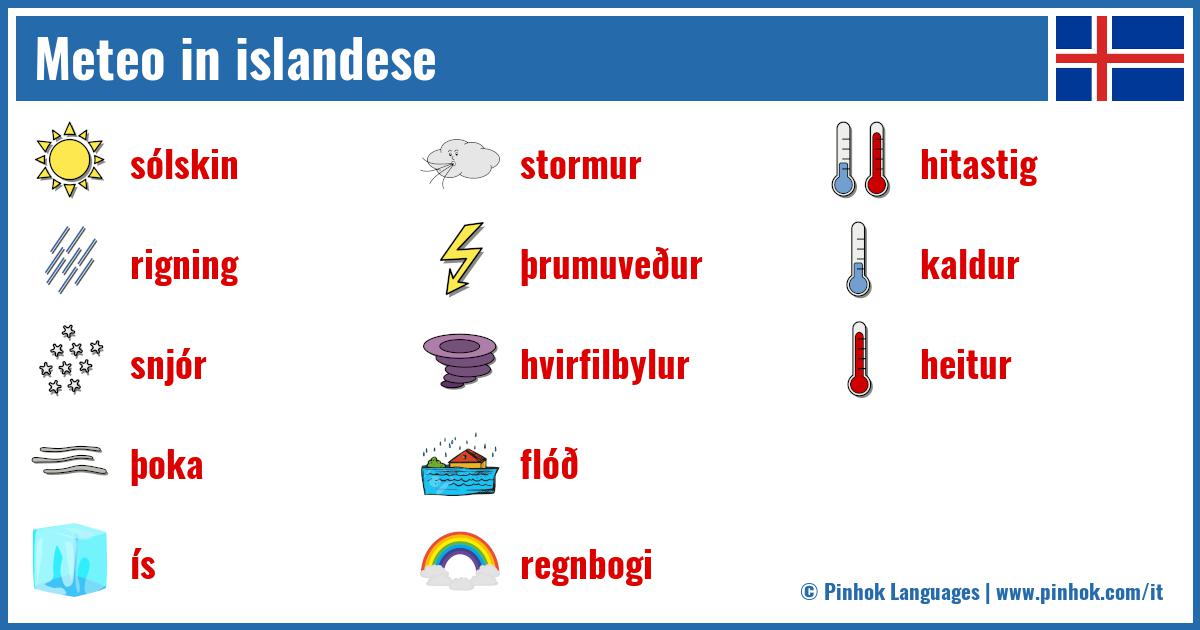 Meteo in islandese