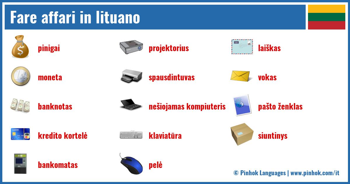 Fare affari in lituano