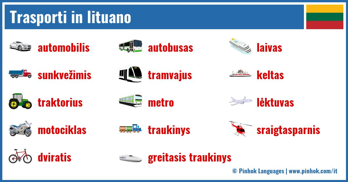 Trasporti in lituano