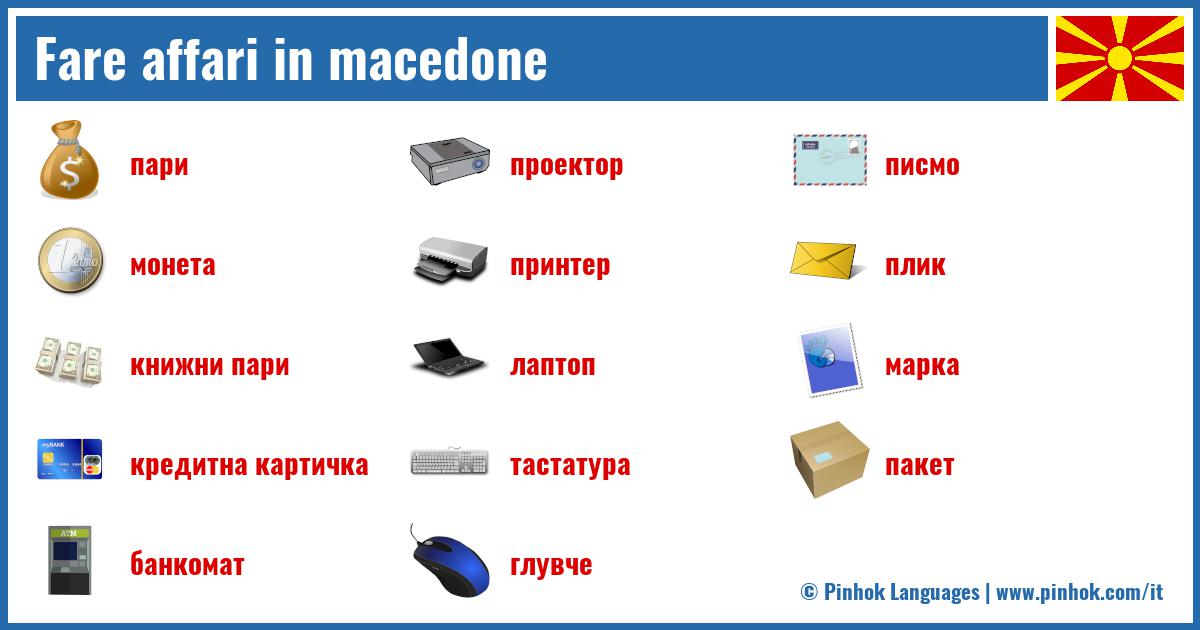 Fare affari in macedone