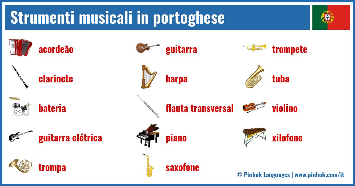 Strumenti musicali in portoghese