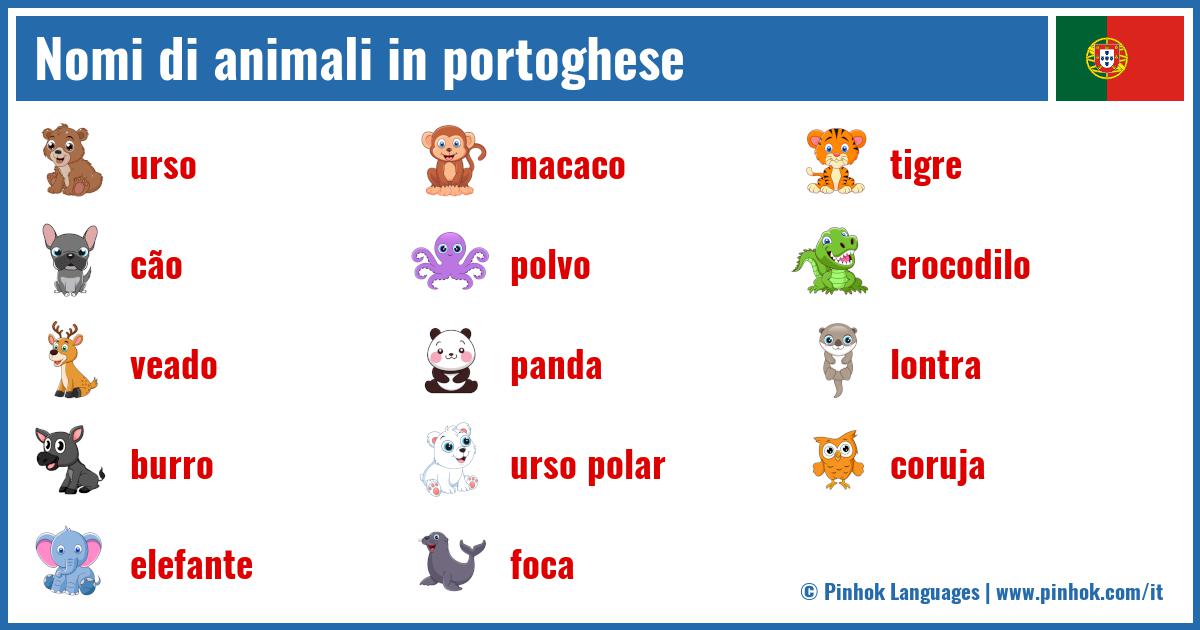 Nomi di animali in portoghese