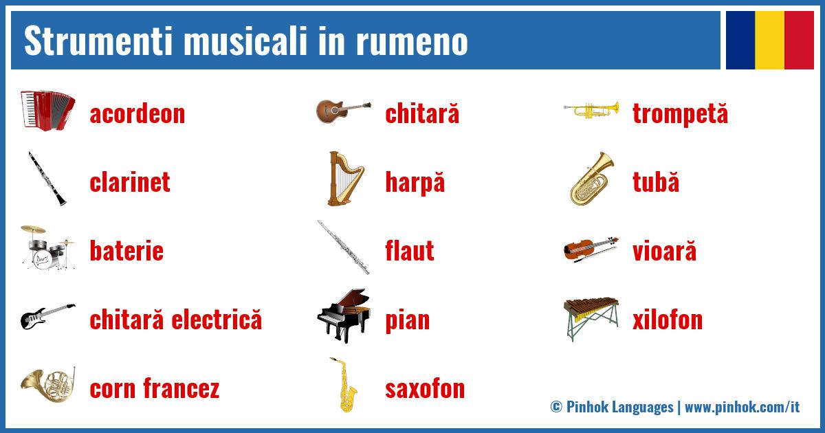 Strumenti musicali in rumeno