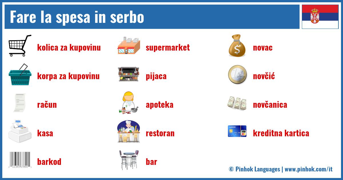 Fare la spesa in serbo