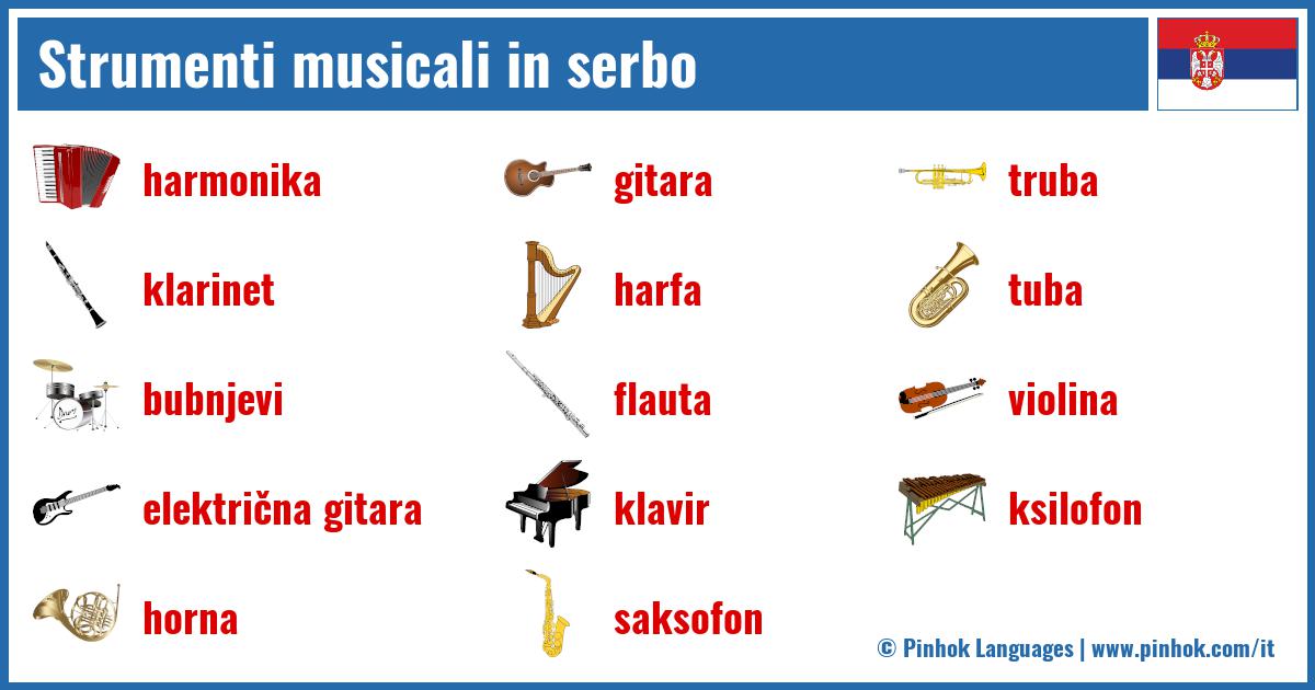 Strumenti musicali in serbo