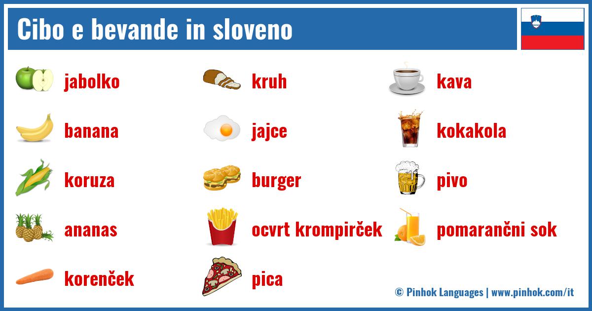 Cibo e bevande in sloveno
