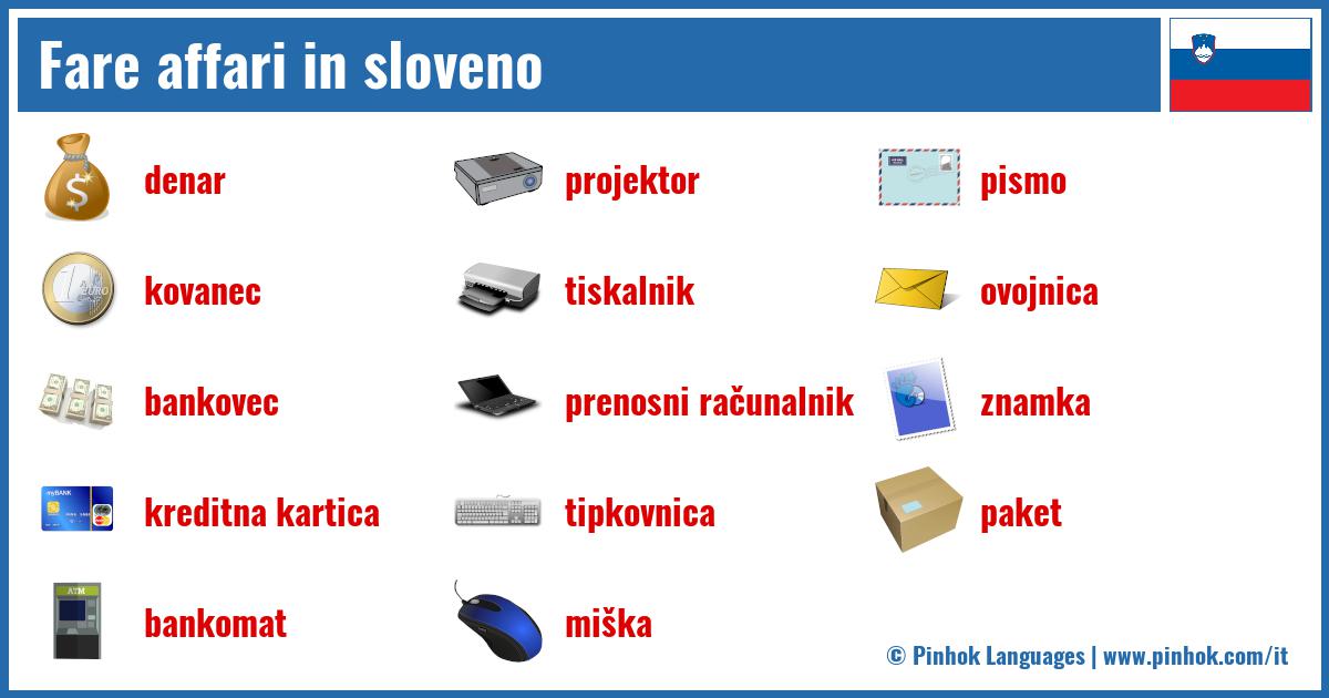 Fare affari in sloveno