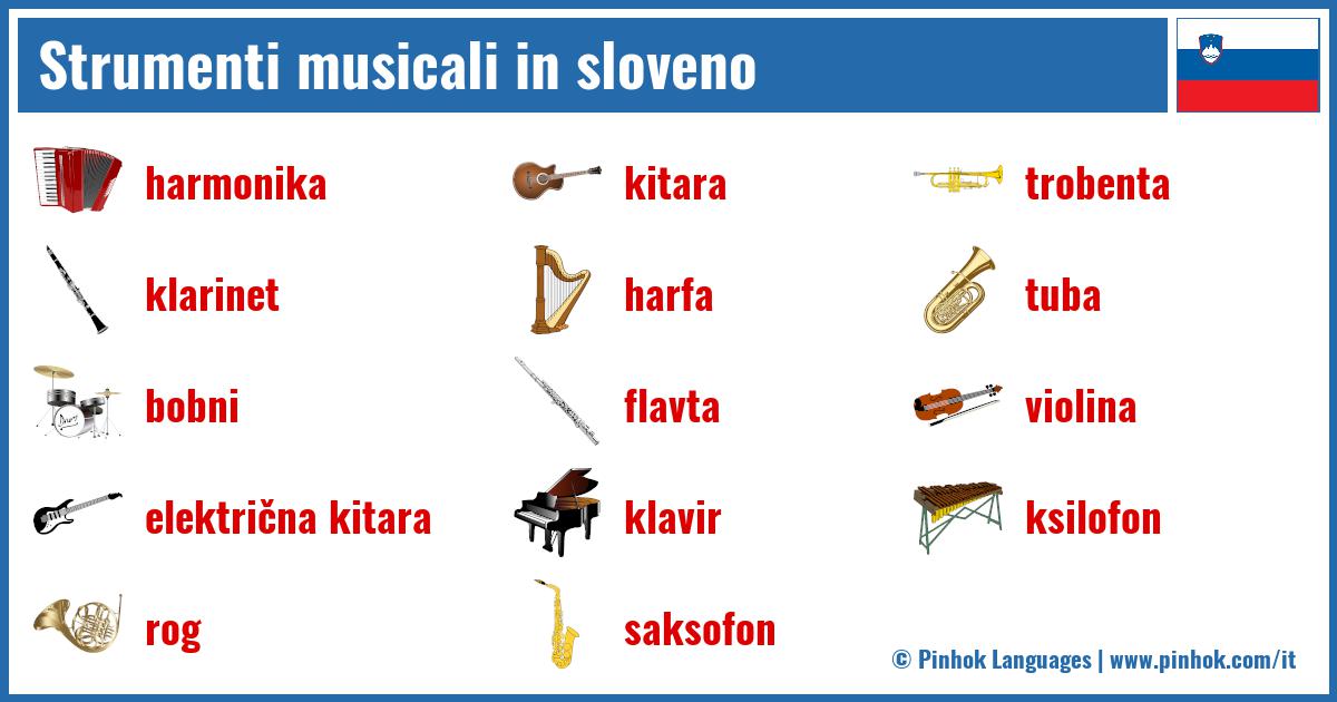 Strumenti musicali in sloveno