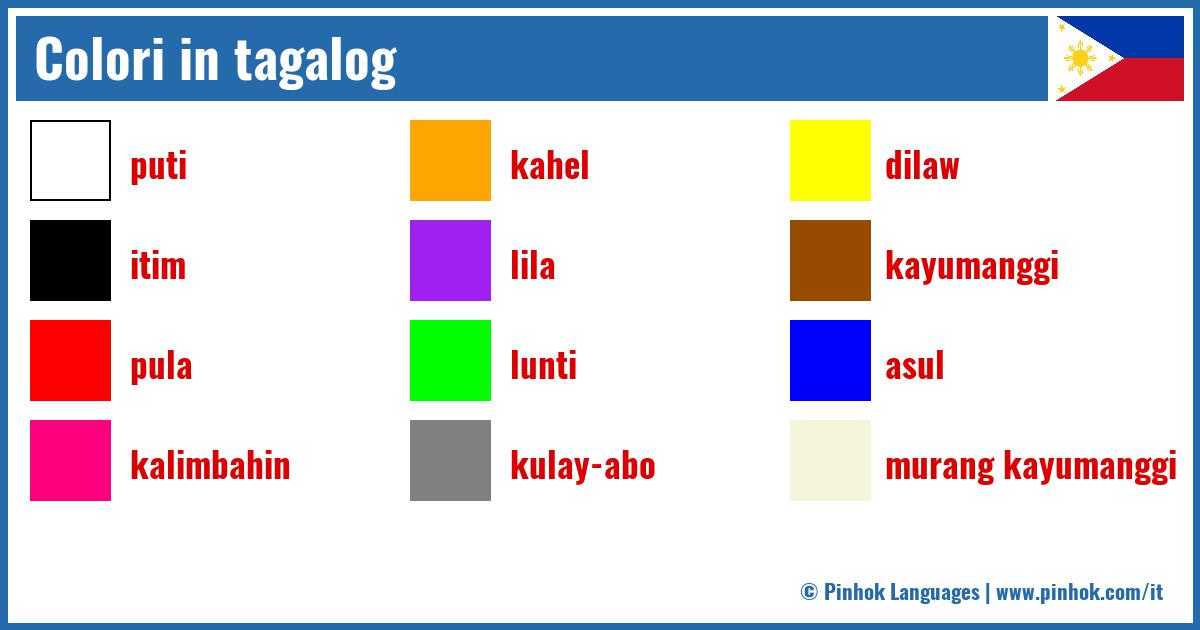 Colori in tagalog