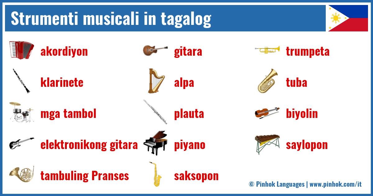 Strumenti musicali in tagalog