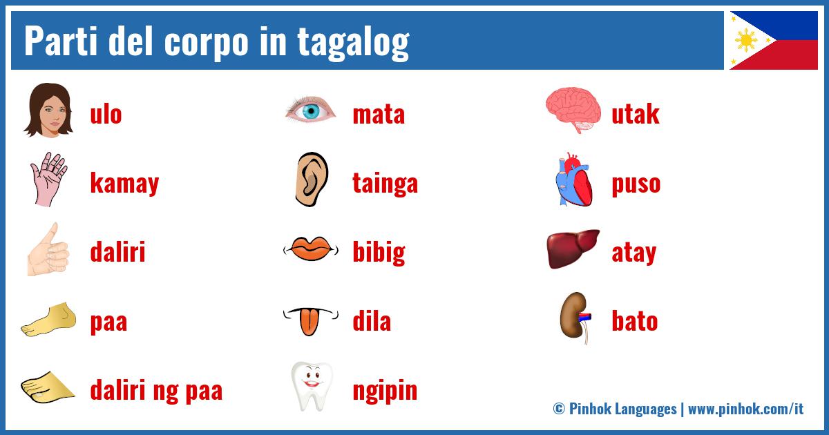 Parti del corpo in tagalog