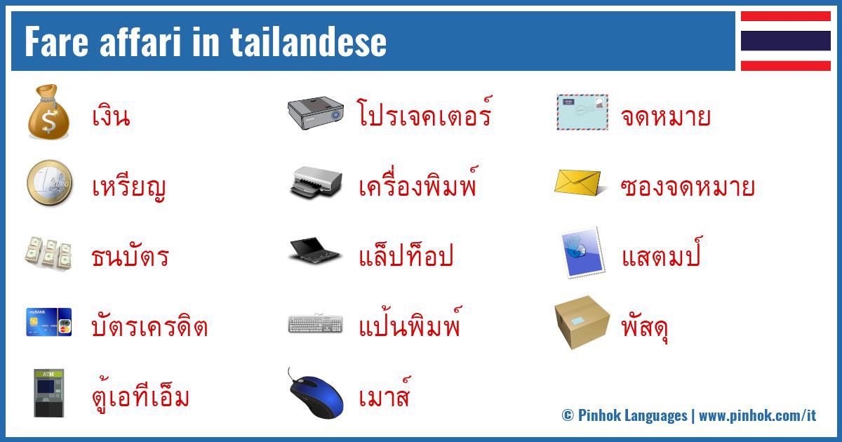 Fare affari in tailandese