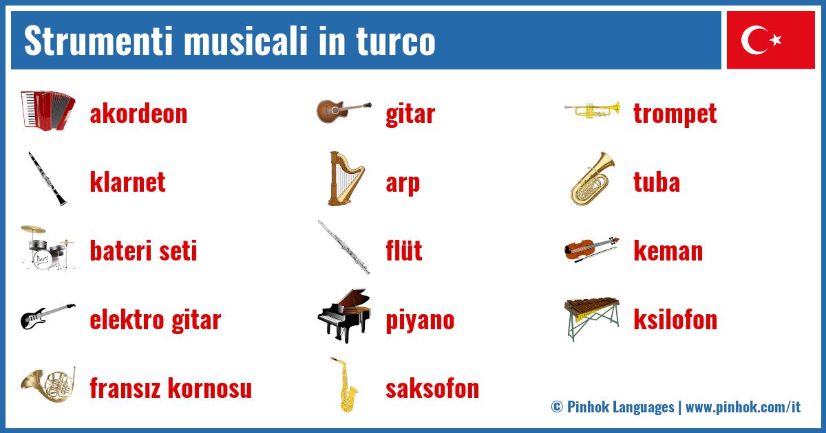 Strumenti musicali in turco