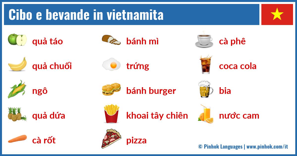 Cibo e bevande in vietnamita