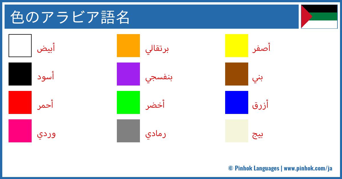 色のアラビア語名