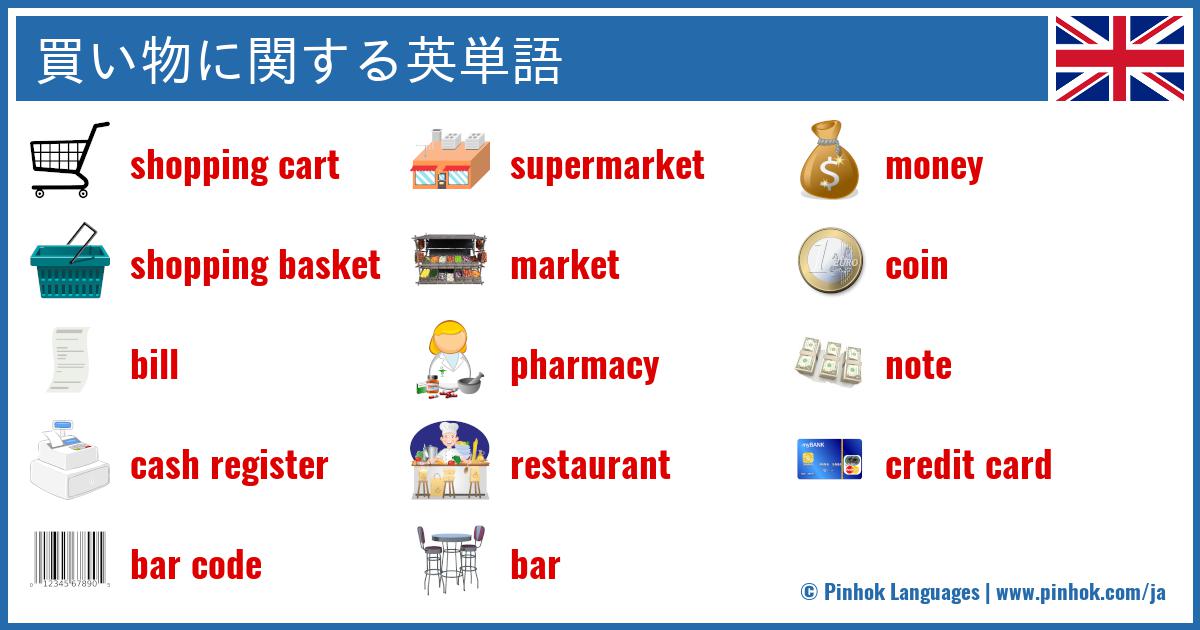 買い物に関する英単語