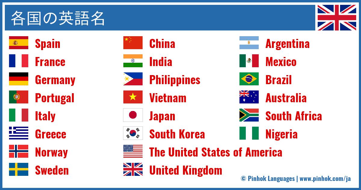 各国の英語名