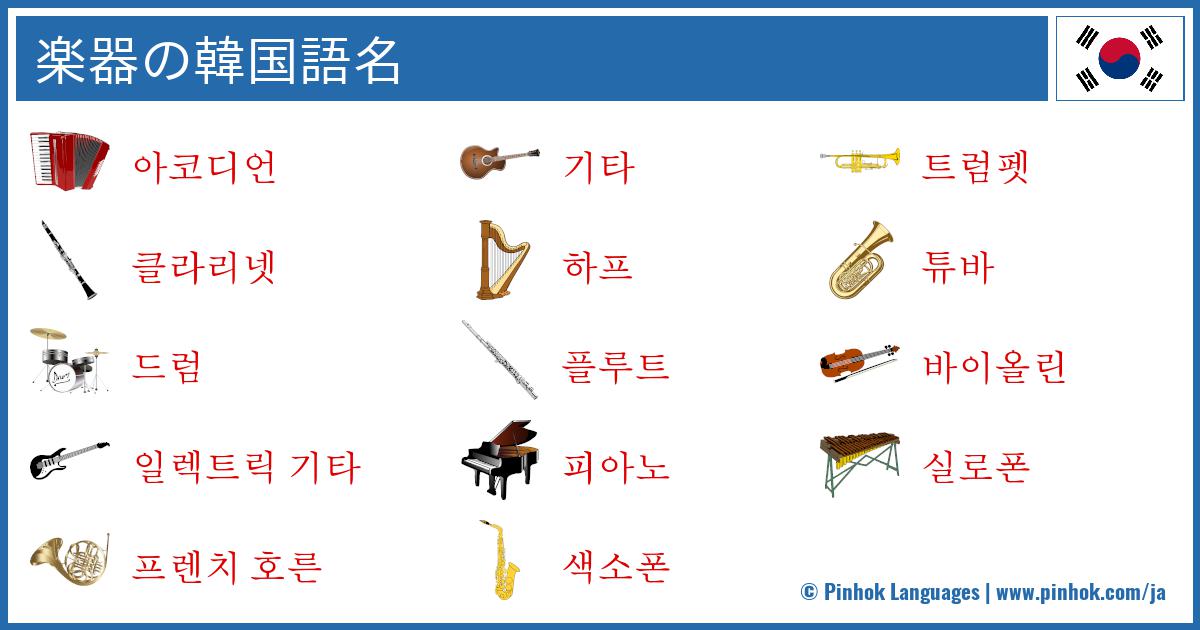 楽器の韓国語名