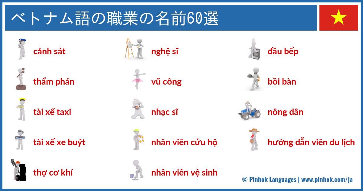 ベトナム語の職業の名前60選