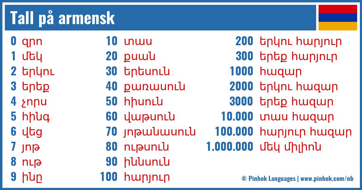 Tall på armensk