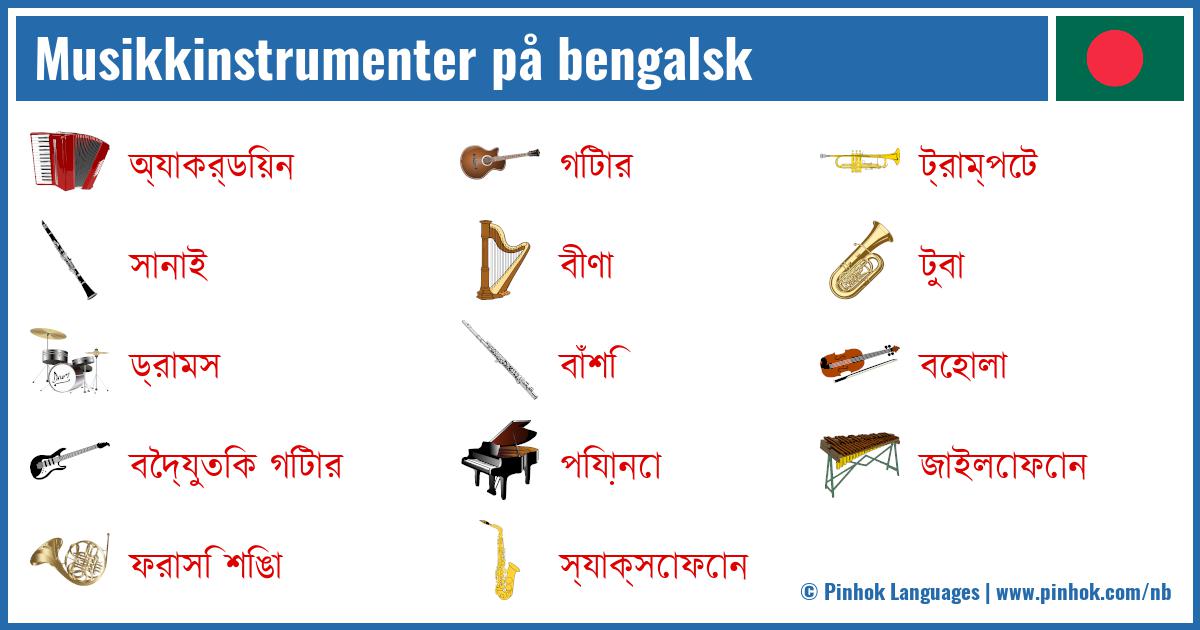 Musikkinstrumenter på bengalsk