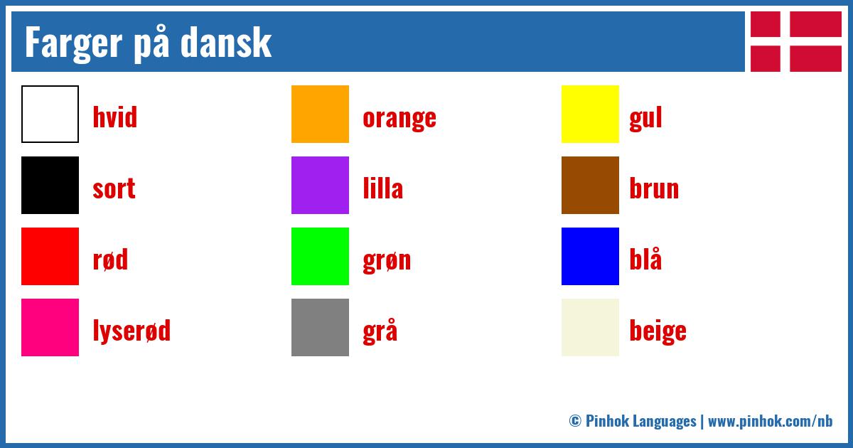 Farger på dansk
