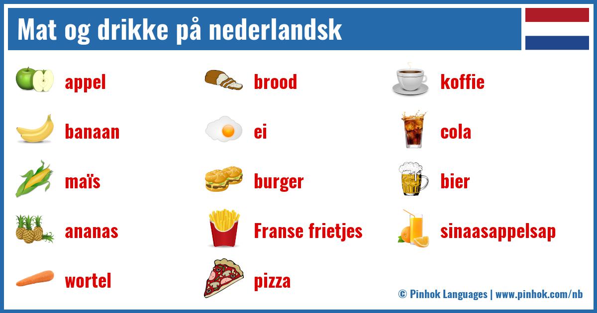 Mat og drikke på nederlandsk