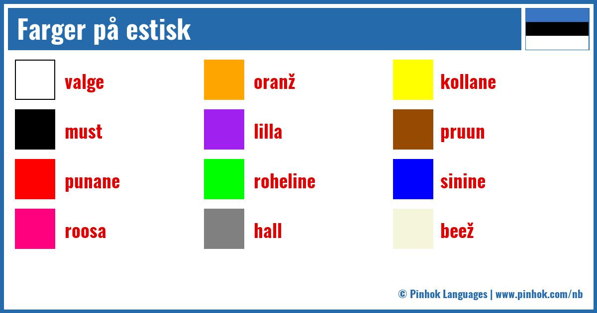 Farger på estisk