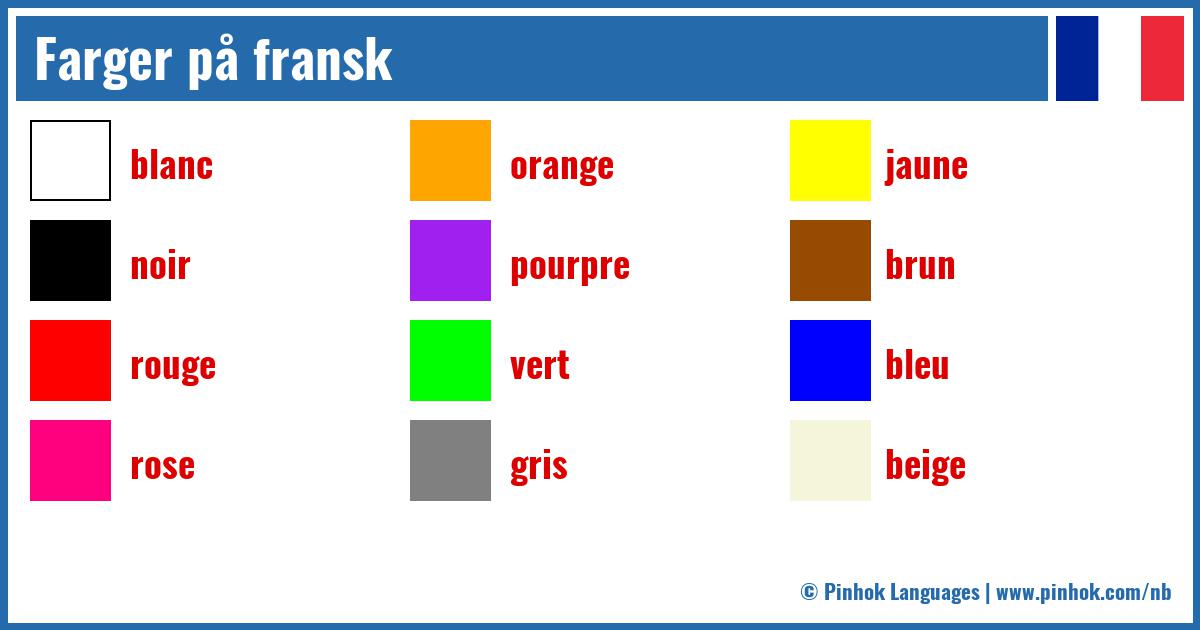 Farger på fransk